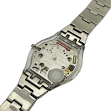 Swatch Skin Elegantly Framed SFK356G Quartz White Enamel Bracelet Watch 38mm