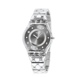 Swatch Skin Elegantly Framed SFK356G Quartz White Enamel Bracelet Watch 38mm