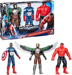 Marvel Avengers Captain America Brave New World Titan Hero Series Action Figure Set 5+