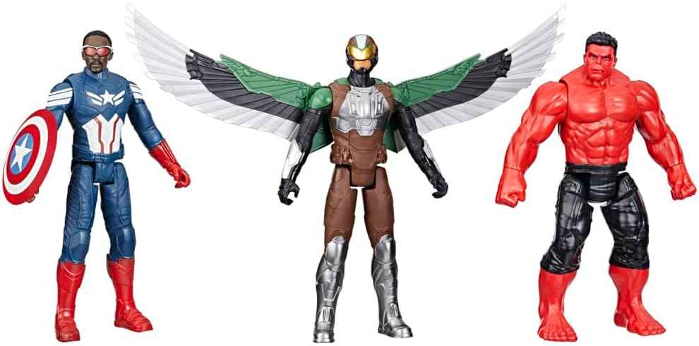 Marvel Avengers Captain America Brave New World Titan Hero Series Action Figure Set 5+