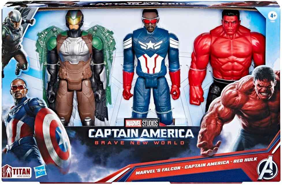 Marvel Avengers Captain America Brave New World Titan Hero Series Action Figure Set 5+