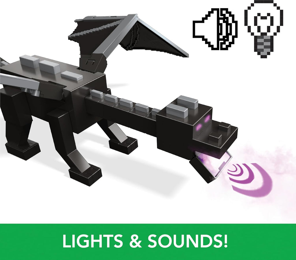 Mattel Minecraft Ender Dragon Action Figures Set with Lights