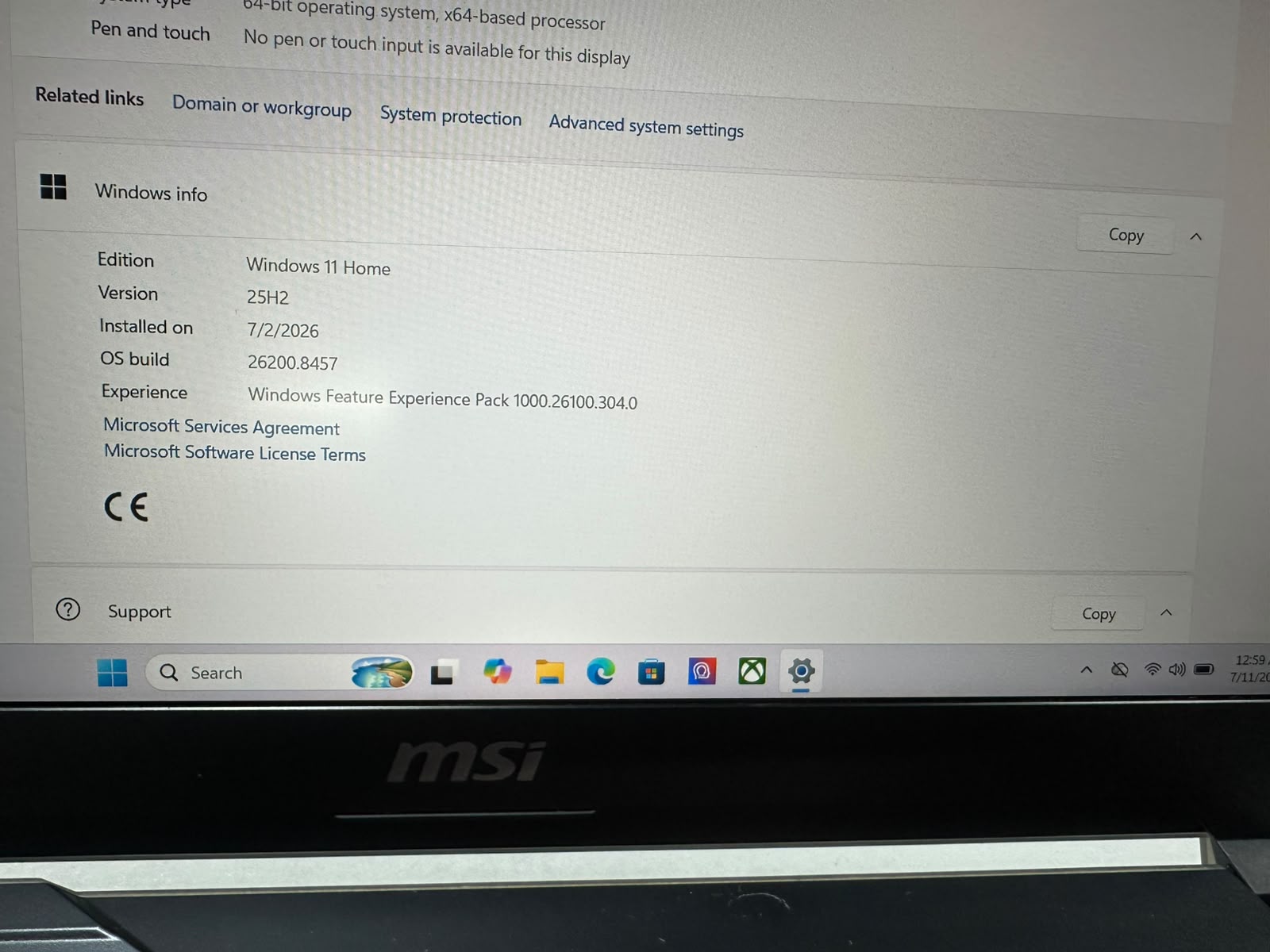 Msi Cyborg 15 A12vf Syst i7-12650h