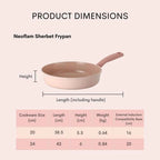 Neoflam Sherbet 20cm Frypan, Non-Stick Xtrema Ceramic Coating