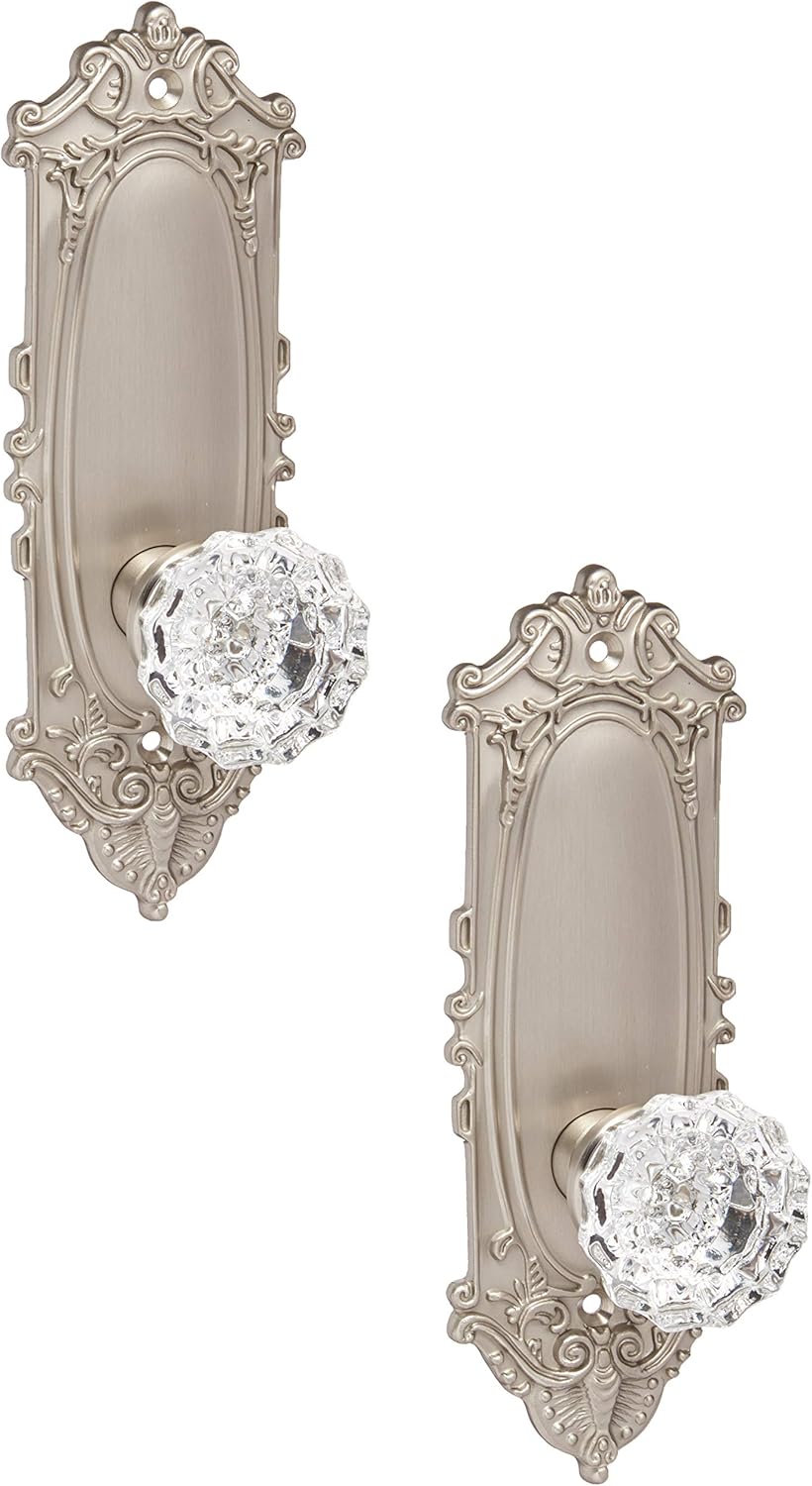 NOSTALGIC WAREHOUSE DOOR KNOB VICTORIAN PLATE CRYSTAL KNOB DUMMY Main image