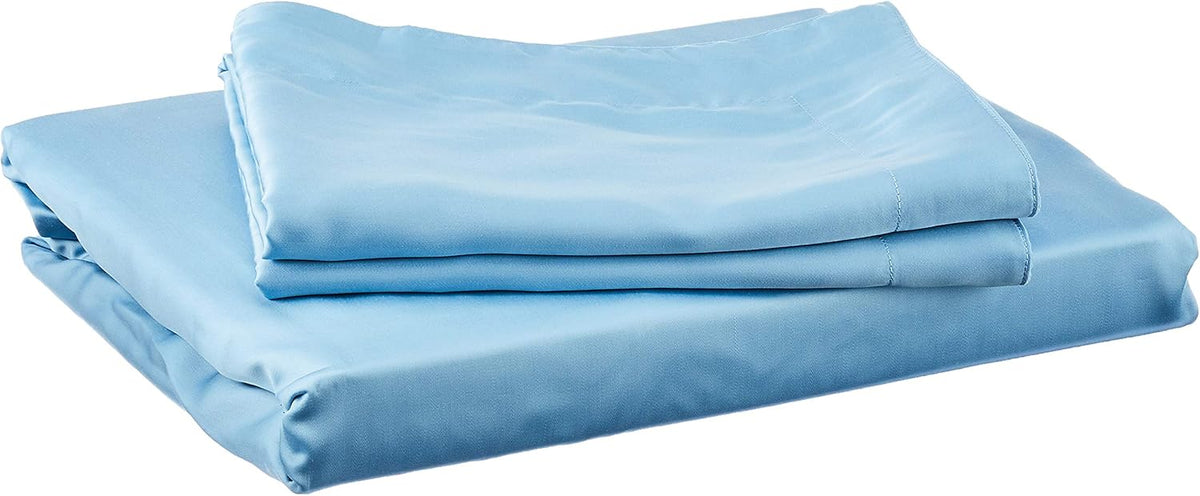 PALAIS SUITE FITTED SHEET SET SUPER KING SUMMER BLUE