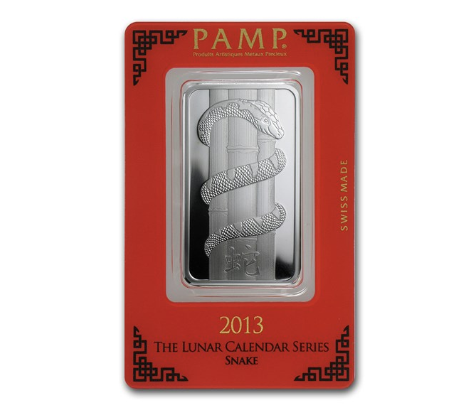 1 oz Silver Bar - PAMP Suisse (Year of the Snake) Main image
