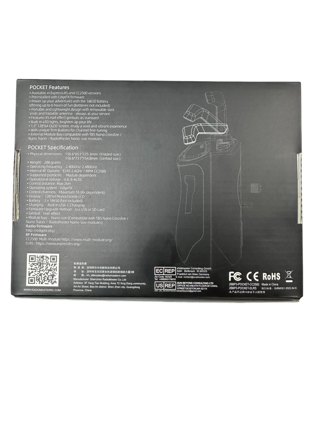 RadioMaster Pocket Radio CC2500 ELRS 2.4GHz