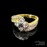 Lady's Diamond Ring 750 Yellow Gold