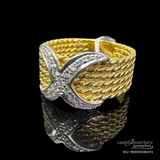 Diamond Ring 750 Yellow White Gold