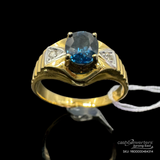 Diamond Sapphire Ring 585 Yellow Gold