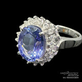 Tanzanite Diamond Pt900 Lady's Ring