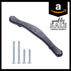 AmazonBasics Traditional Craftsman Cabinet Handle, Antique Silver 10-Pack