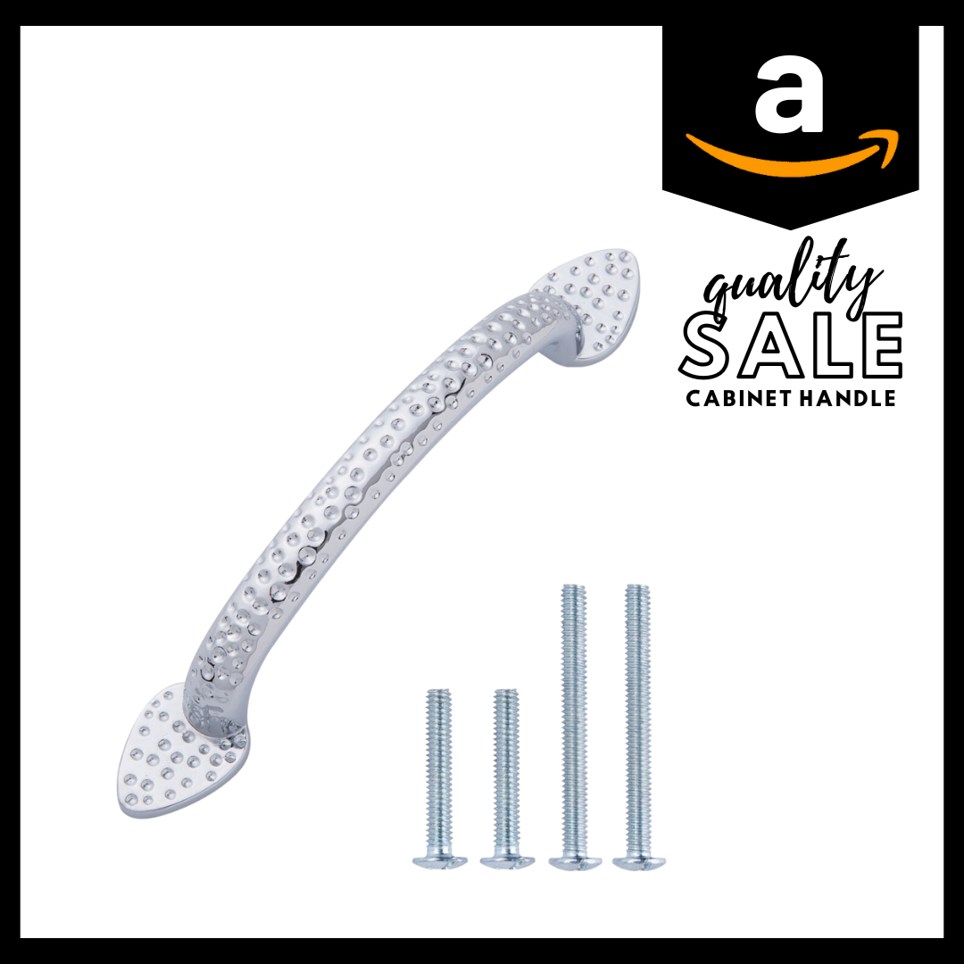 AmazonBasics Triangle Foot Cabinet Handle, 5.5 Length  Polished Chrome, 10-Pack Main image