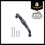 AmazonBasics Traditional Drawer Cabinet Handle, Antique Silver 10-Pack