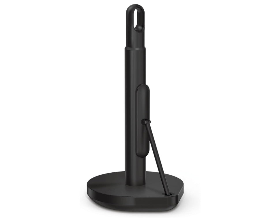 simplehuman Tension Arm Paper Towel Holder, Kitchen Roll Holder, Black Stainless Steel