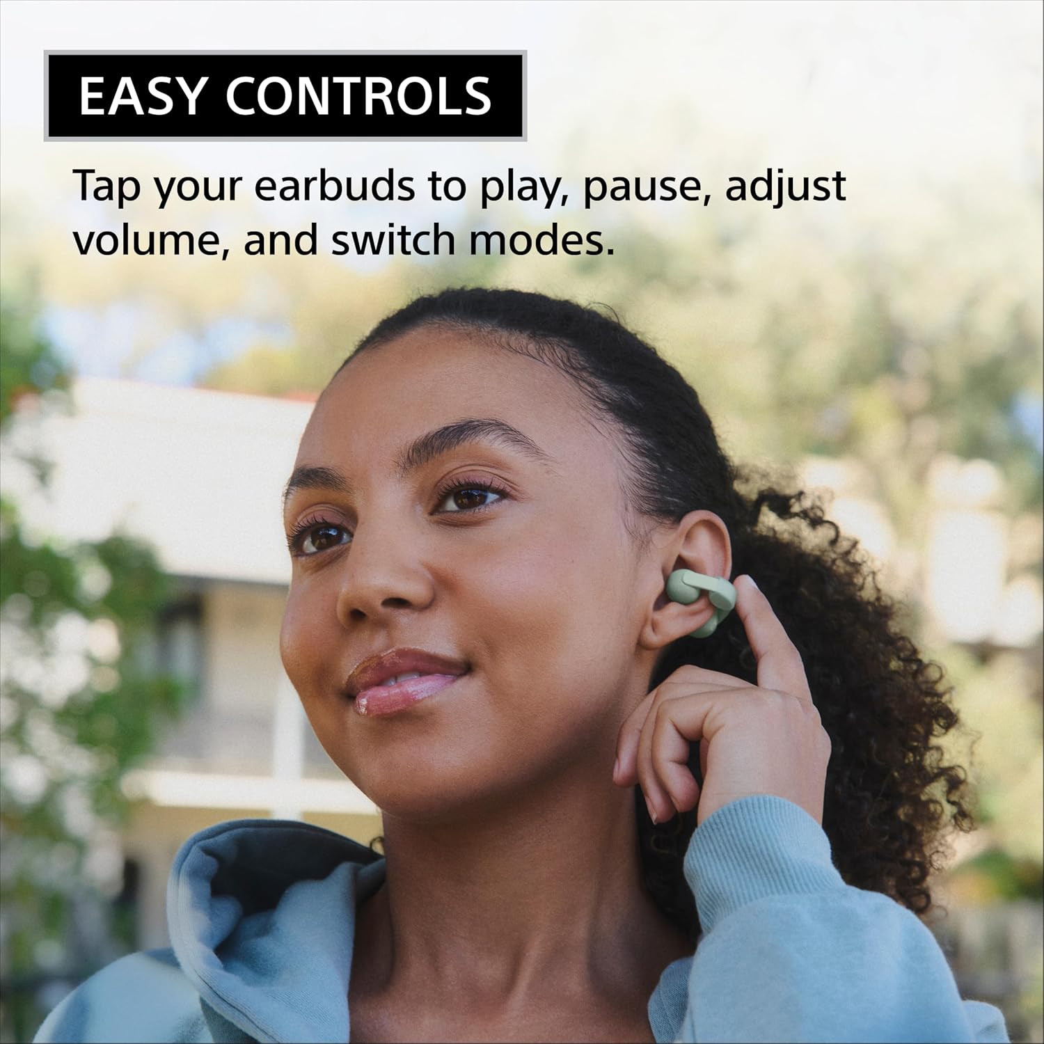Sony LinkBuds Clip Truly Wireless Open-Ear Headphones Green