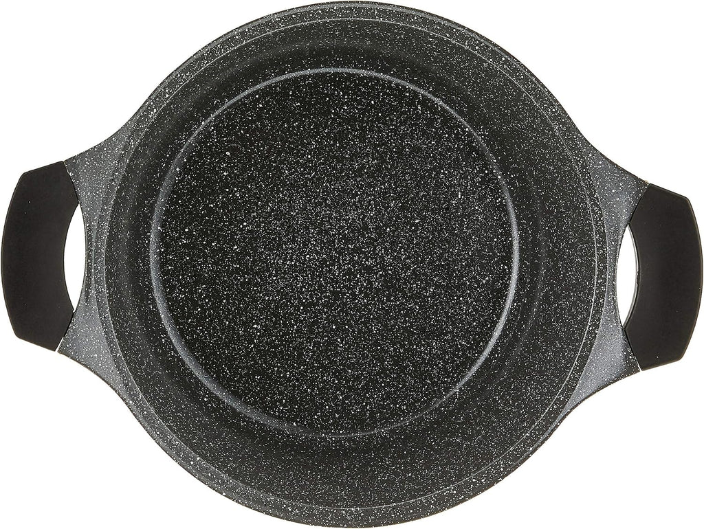 Lock & Lock CookPlus Marble Stone 24cm Deep Casserole, Grey