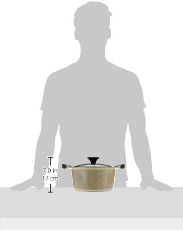 Lock & Lock CookPlus Marble Stone 24cm Deep Casserole, Grey