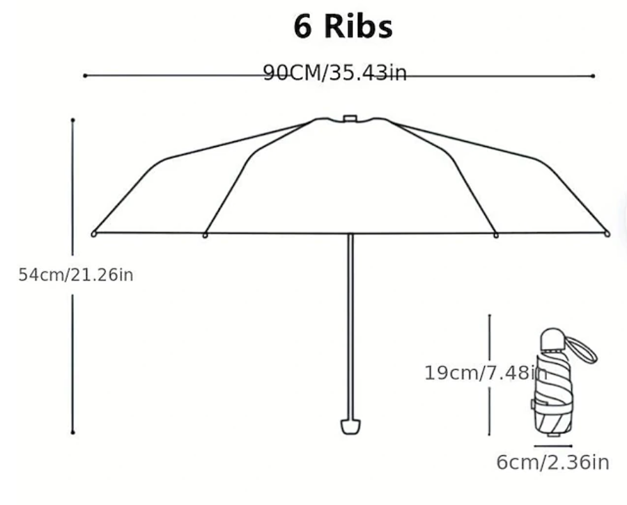 Folding Mini Umbrella 19cm
