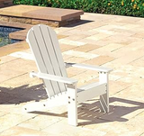 KidKraft Wooden Adirondack Children's Outdoor Chair, Kid's Patio Furniture, White, Gift for Ages 3-8