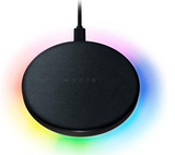 Razer Charging Pad Chroma RGB: 10W Fast Wireless Charger - for Apple iPhone/Android - Google Pixel, Samsung Galaxy and Other Qi Enabled Devices - Soft-Touch Rubber Top - Includes USB-C Cable