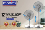 Morries MS1816DCSF 2-in-1 Air Circulation 12-inch Fan