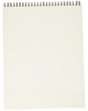 Canson Mi-Teintes Pastel Paper Pad, White with Glassine, Dual Sided Light and Heavy Texture, Top Wire Bound, 98 Pound, 9 x 12 Inch, White, 16 Sheets