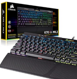 CORSAIR CH-9109011-NA K70 RGB MK.2 Mechanical Gaming Keyboard, RGB LED Backlit,Black