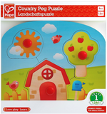 Hape E1311 Country Peg Puzzle (4 Pieces)