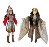 Disney Princess Mulan and Xianniang Dolls with Helmet, Armor, and Sword