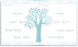 Pearhead Chevron Baby Memory Book with Clean-Touch Ink Pad Included, Teal - A for Expecting Parents/Grey colour