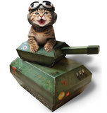 UK | Cat Tank Play House | Send Your Feline to the Frontline with a Cardboard Cat House | Interactive Cat Toys & Kitten Toys | | Tank You for Your Service | Cardboard Cat Houses & Condos