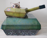 UK | Cat Tank Play House | Send Your Feline to the Frontline with a Cardboard Cat House | Interactive Cat Toys & Kitten Toys | | Tank You for Your Service | Cardboard Cat Houses & Condos