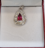 Pendant-Pt900 Rubelite Diamond