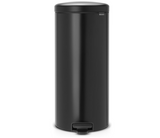 Brabantia NewIcon Pedal Bin 30L (Matt Black) Soft-Closure Kitchen Rubbish Bin with Removable Inner Bucket