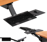 KT2 Ergonomic Under-Desk Adjustable Height & Angle Sit to Stand Up Keyboard Tray with negative tilt Best standing desk computer keyboard holder drawer