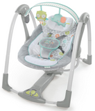 Ingenuity Swing 'n Go Portable Baby Swings, Hugs & Hoots