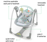 Ingenuity Swing 'n Go Portable Baby Swings, Hugs & Hoots