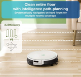 Yeedi k650 Robot Vacuum, 2000Pa Wi-Fi Robotic Vacuum Cleaner with 800ML Big Dustbin and Tangle-Free Brush, Perfect for Pet Hair, Carpets, Hard Floor, Self-Charging, Compatible with Boundary Strips