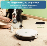 Yeedi k650 Robot Vacuum, 2000Pa Wi-Fi Robotic Vacuum Cleaner with 800ML Big Dustbin and Tangle-Free Brush, Perfect for Pet Hair, Carpets, Hard Floor, Self-Charging, Compatible with Boundary Strips