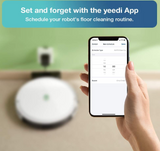 Yeedi k650 Robot Vacuum, 2000Pa Wi-Fi Robotic Vacuum Cleaner with 800ML Big Dustbin and Tangle-Free Brush, Perfect for Pet Hair, Carpets, Hard Floor, Self-Charging, Compatible with Boundary Strips