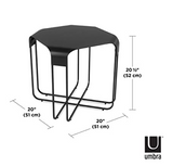 GRAPH SIDE TABLE BLACK