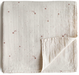 Mushie Muslin Baby Swaddle Blanket | 100% Organic Cotton (Falling Stars)