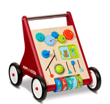 Radio Flyer Classic Push & Play Walker, Toddler Walker with Activity Play, Red Walker Toy, Ages 1-4