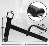 Yes4All Mini Deadlift Barbell Jack Padded Hooking Grip & Handle - Easy To Load/Unload Weight Plates For Weight Training, Deadlift Exercises, Powerlifting - Max Capacity 600Lbs