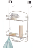 iDesign Weston Medium Metal Hanging Shower, Bath Organizer Holds Shampoo, Razors, Conditioner, Soap, Over-The-Door Caddy