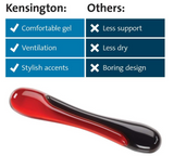 Kensington Gel Keyboard Wrist Rest - Red/Black (K62398AM)