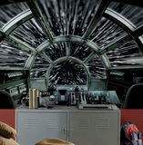 RoomMates RMK11458M 8M Star Wars Millennium Falcon Peel and Stick Wallpaper Mural-10.5 x 6 ft, Original