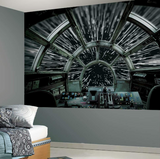 RoomMates RMK11458M 8M Star Wars Millennium Falcon Peel and Stick Wallpaper Mural-10.5 x 6 ft, Original